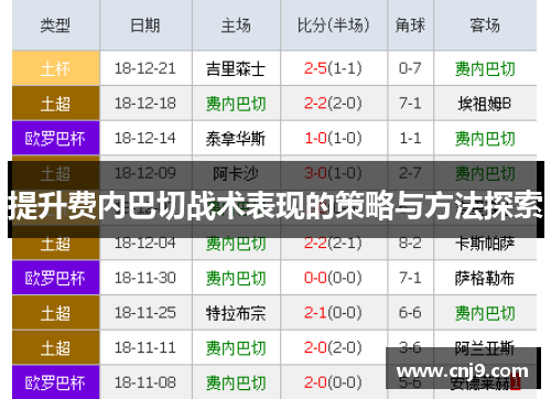 提升费内巴切战术表现的策略与方法探索
