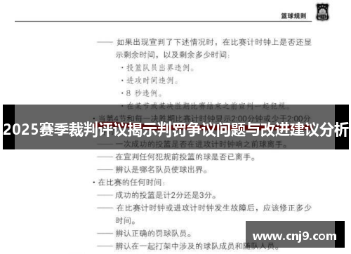 2025赛季裁判评议揭示判罚争议问题与改进建议分析