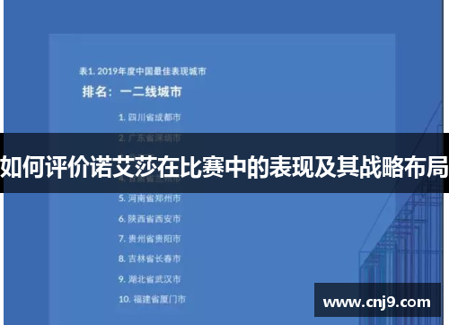 如何评价诺艾莎在比赛中的表现及其战略布局